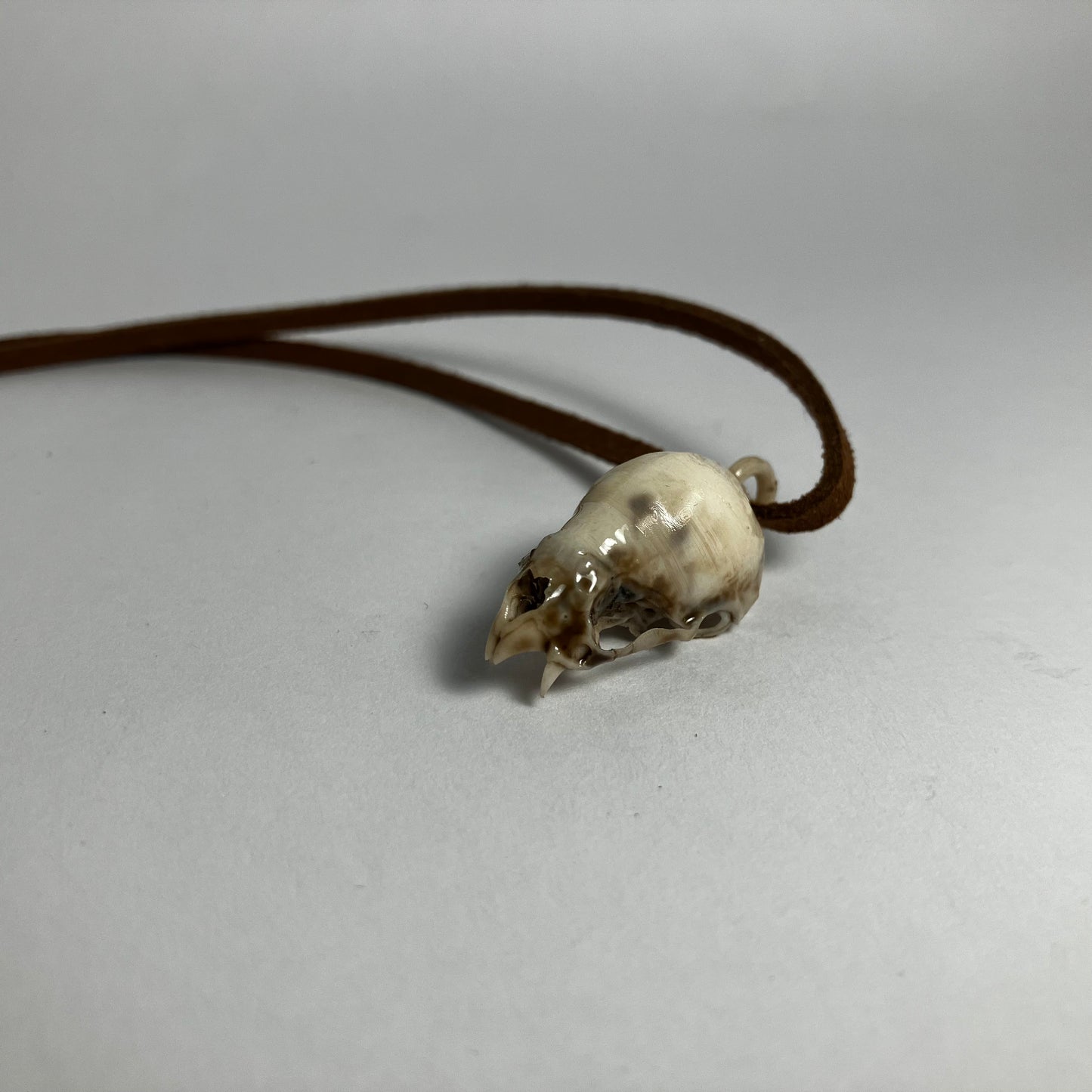 Vampire Bat Skull Pendant Necklace